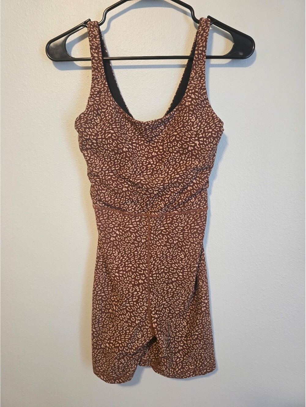 The Upside Claudia Leopard Print Romper Built in support Athletic/Athleisure (S)